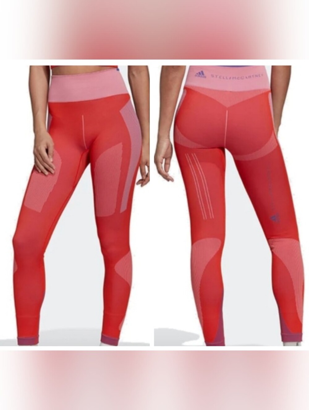 NWT Stella McCartney ADIDAS True Strength Training Leggings Red Size MEDIUM